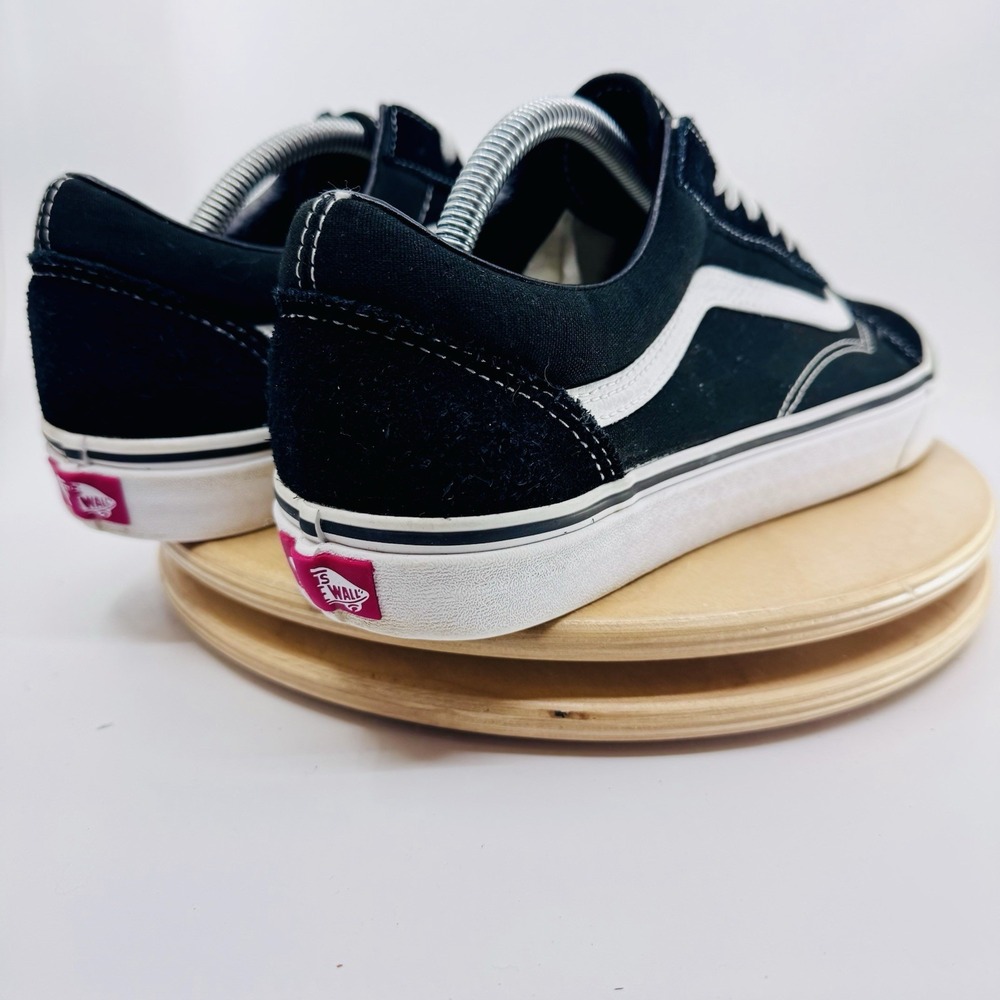 Vans Old Skool Sneakers Shoes Mens 11 black Canvas Suede Lace Up Skate - Picture 5 of 8